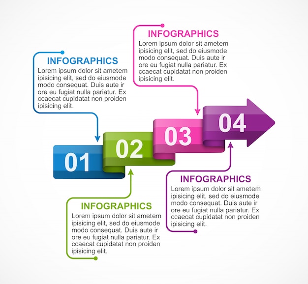 Zakelijke opties infographic sjabloon