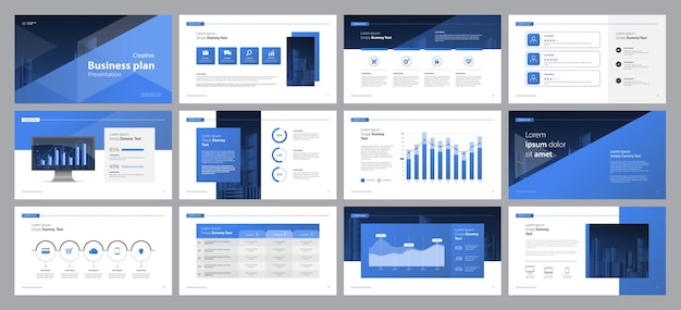 Zakelijke presentatie lay-out ontwerpsjabloon