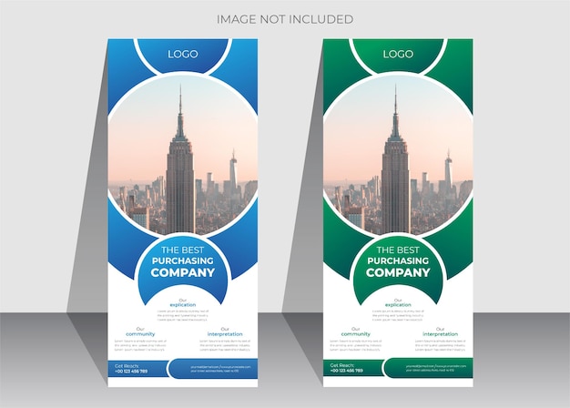 Zakelijke roll-up banner of x banner ontwerpsjabloon