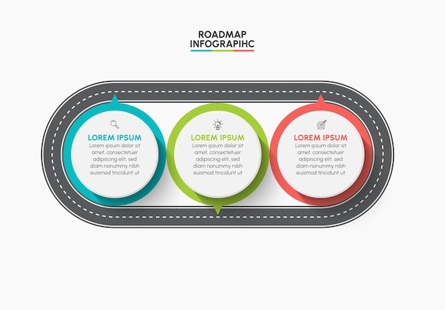 Zakelijke routekaart tijdlijn infographic pictogrammen ontworpen voor abstracte achtergrond sjabloon