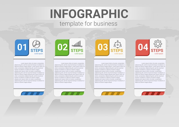 Zakelijke stap infographics