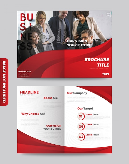 Vector zakelijke tweevoudige brochure