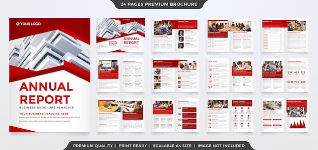 zakelijke tweevoudige brochuresjabloon met minimalistisch lay-outgebruik voor presentatie en voorstel
