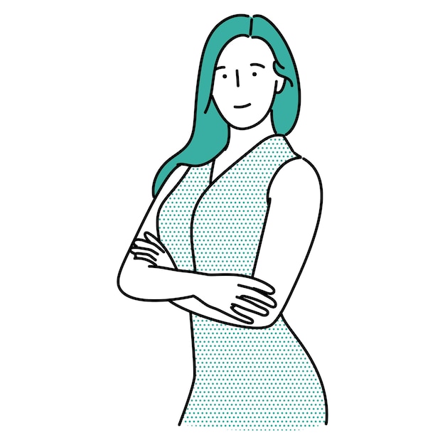 Zakelijke vrouw zakenman of vrouwelijke werknemer personeel mensen cartoon illustratie