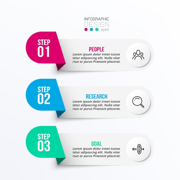 Zakelijke workflow infographic sjabloon