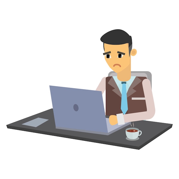 Zakenman met een laptop