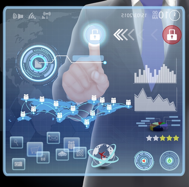Zakenman persen interface