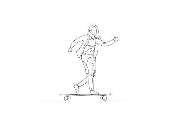 Zakenman rijden skateboard Concept van de jeugd zakendoen