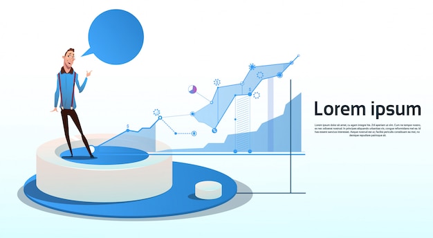 Zakenman visualization analysis finance graph financial business grafiek kopie ruimte