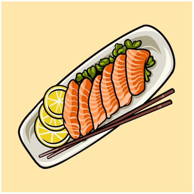 Vector zalmsashimi