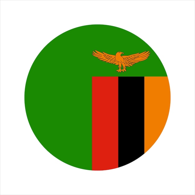 Illustrazione semplice della bandiera dello zambia per il giorno dell'indipendenza o l'elezione