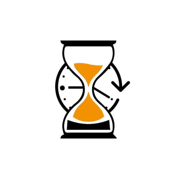 zand horloge merk symbool ontwerp grafisch minimalistisch logo