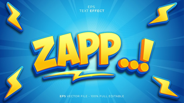 Zapp editable text effect font