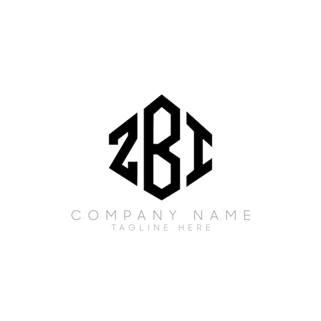 Vector zbi letter logo design with polygon shape zbi polygon logo monogram zbi cube logo design zbi hexagon vector logo template white and black colors zbi monogram zbi business and real estate logox9