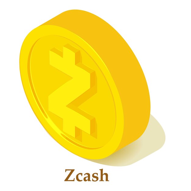 Вектор Значок zcash изометрическая иллюстрация векторной иконки zcash для сети