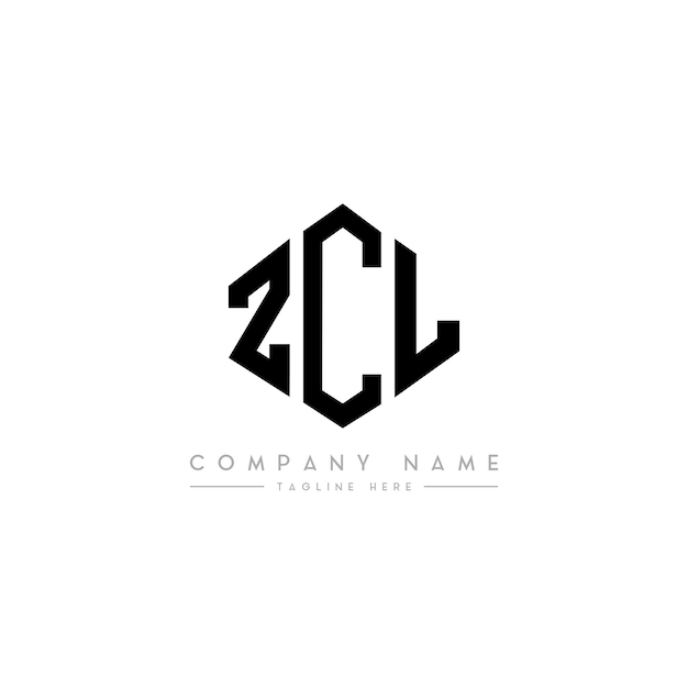 ZCL letter logo design with polygon shape ZCL polygon and cube shape logo design ZCL hexagon vector logo template white and black colors ZCL monogram business and real estate logo