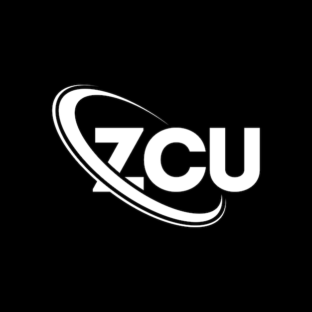 Vector zcu logo zcu brief zcu letter logo ontwerp initialen zcu logotype gekoppeld aan cirkel en hoofdletters monogram logotype zcu typografie voor technologiebedrijf en vastgoedmerk