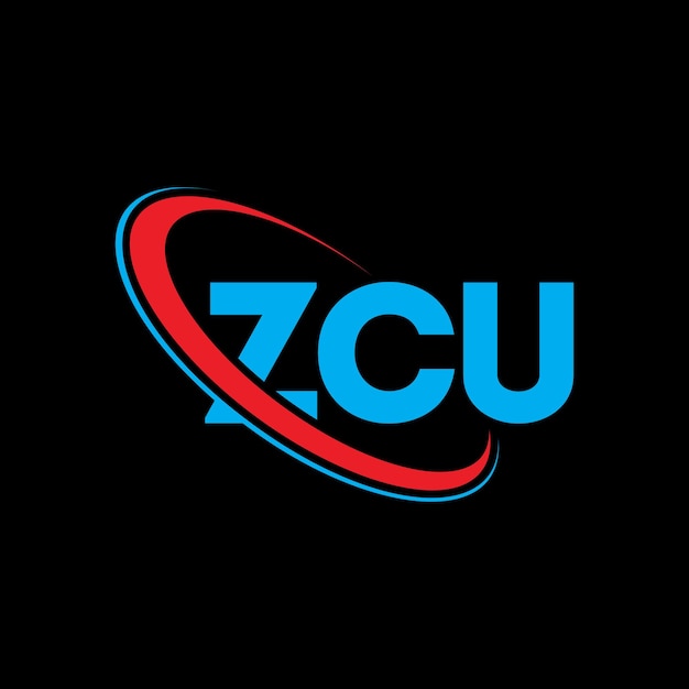 Vettore logo zcu zcu lettera zcu lettere logo design iniziali zcu logo collegato con cerchio e maiuscolo monogramma logo zcu tipografia per il business tecnologico e marchio immobiliare