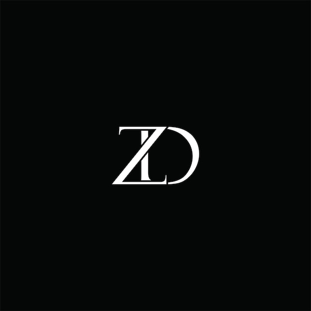 Вектор Креативный дизайн логотипа буквы zd с векторной графикой простой и современный логотип zd