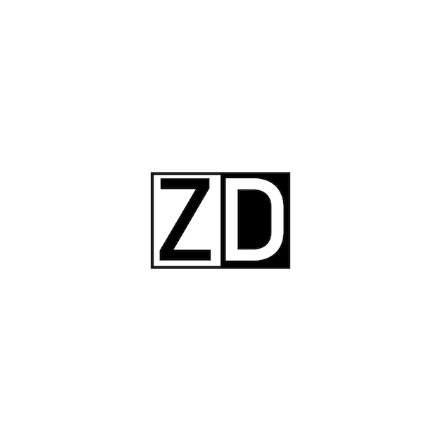 ベクトル zd 文字ロゴ ベクトル グラフィック zd シンプルでモダンなロゴを使用した創造的なデザイン