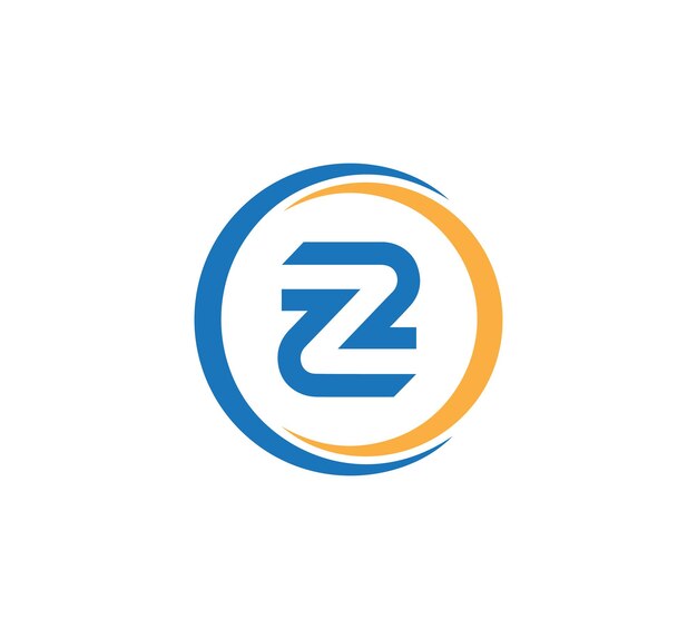 zd letter logo design vector template