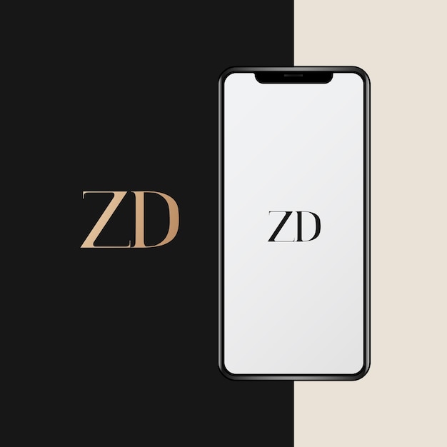 ZD logo ontwerp vector afbeelding