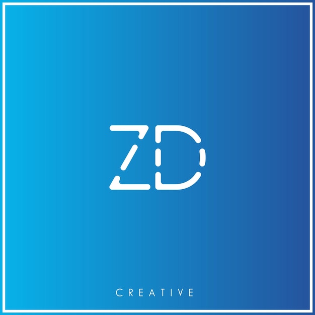 ZD Premium Vector laatste logo ontwerp Creatief Logo Vector Illustratie logo letters Logo Creatief