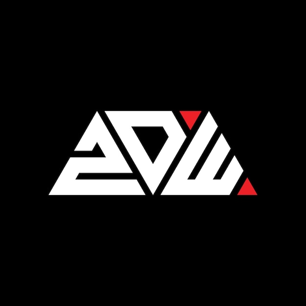 Zdw triangolo lettera logo design con forma triangolare zdw logo triangolo design monogramma zdw modello di logo vettoriale triangolo zdw colore rosso logo triangolare semplice elegante e lussuoso logo zdw