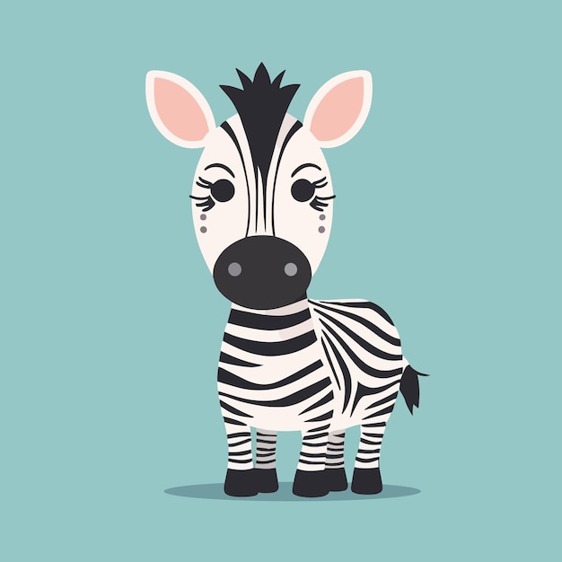 Zebra cartoon illustration animal vector design