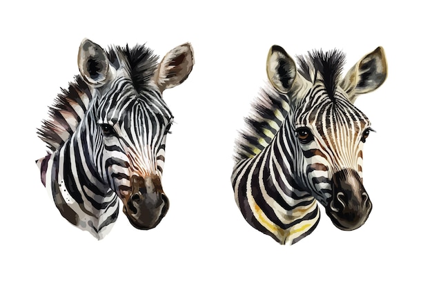 Zebra clipart geïsoleerde vectorillustratie