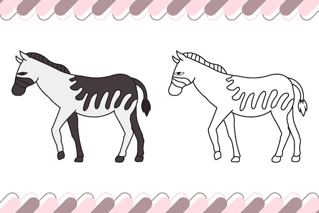 Zebra coloring page for coloring books