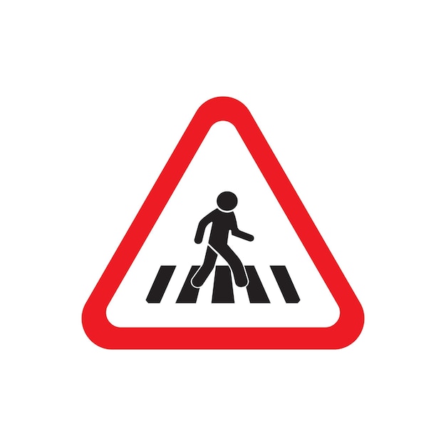 Zebra crossing icon vector