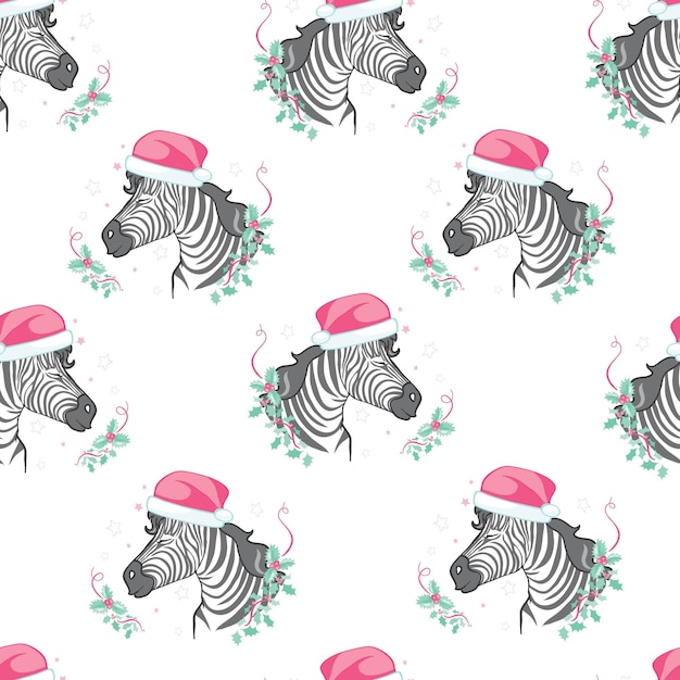 Zebra hat vector illustration