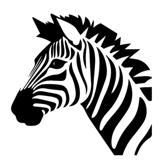 Vector zebra head