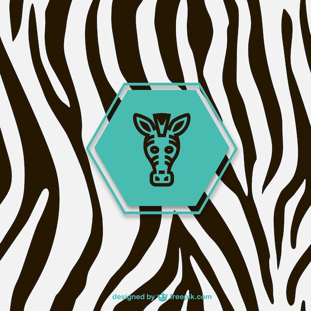 Vector zebra icons label