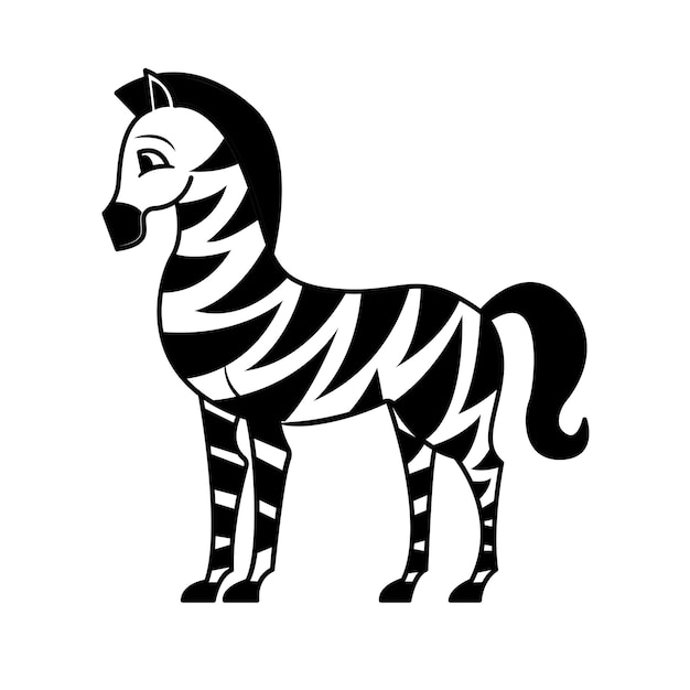 Zebra lijntekeningen