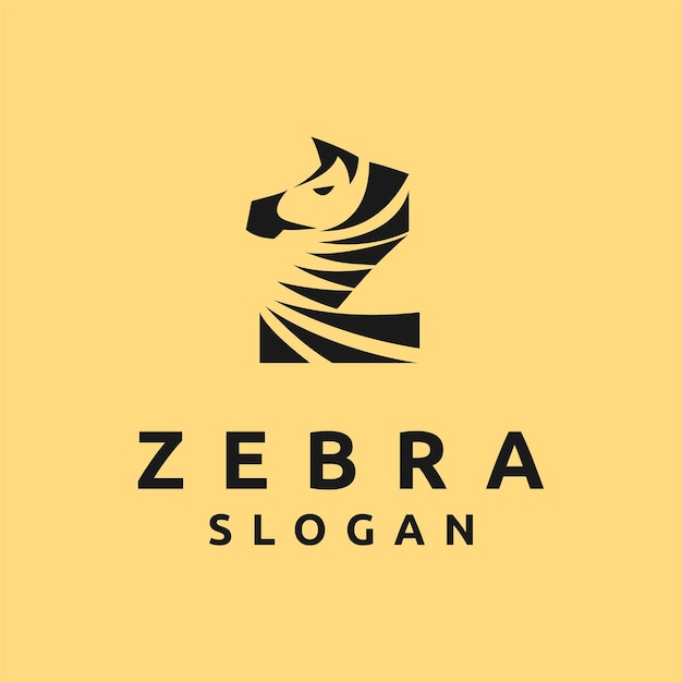 Logo zebra con il concetto di lettera z