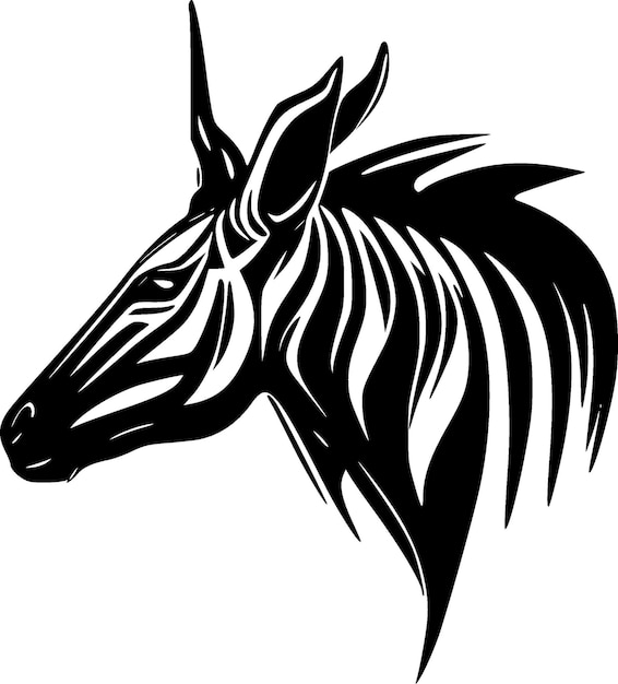 Zebra Minimalist and Simple Silhouette Vector illustration