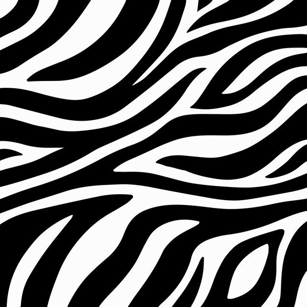 Zebra patroon achtergrond abstracte wilde dierenhuid afdrukontwerp platte vectorillustratie