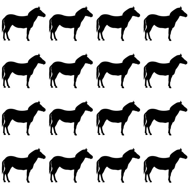 Vector zebra silhouette pattern