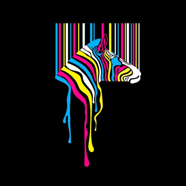 Vector zebra splatters cmyk