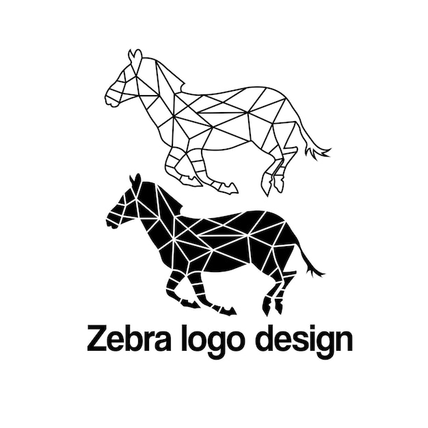 Zebra vector logo design