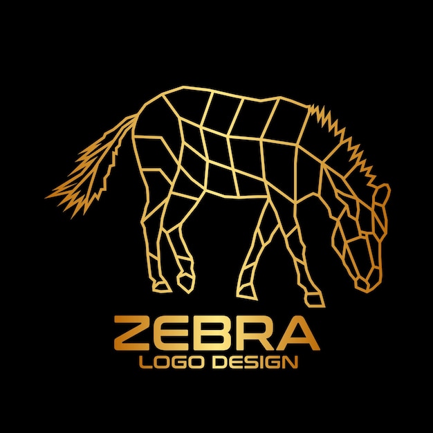 Progettazione del logo vettoriale della zebra