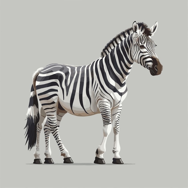 Vettore vettore zebra su sfondo bianco