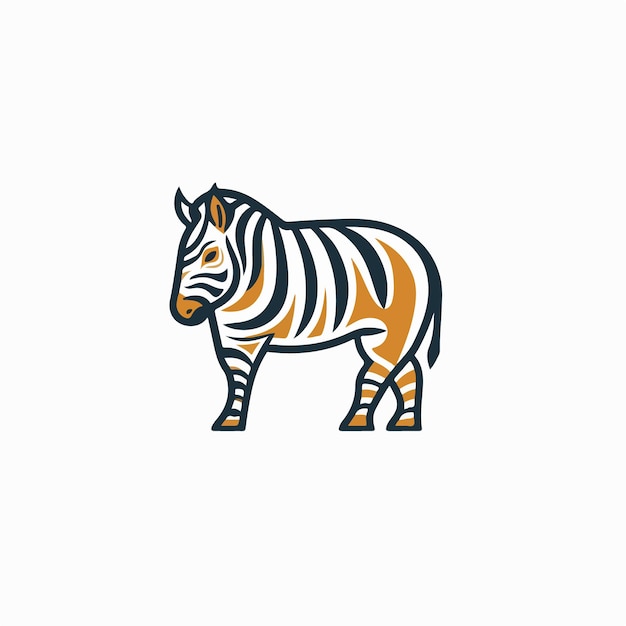 A zebra on a white background