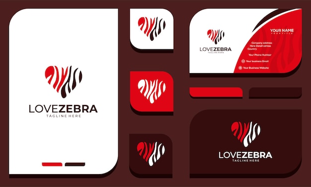 Zebra With Love 로고 디자인 및 명함 영감