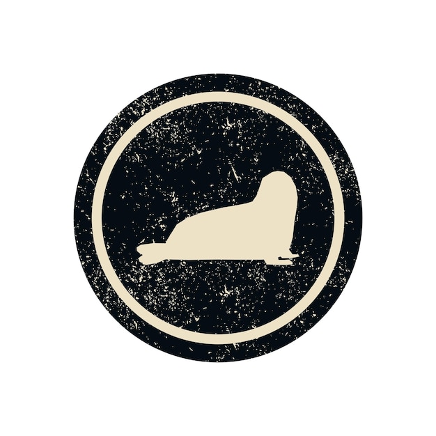 zee dier vintage logo icoon ontwerp vector