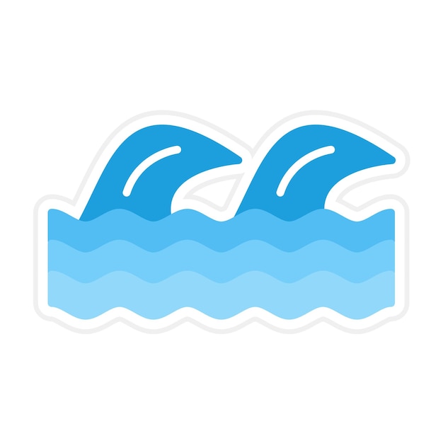Zee-golfvector-icone Kan worden gebruikt voor weer-iconset