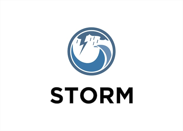 Zee storm logo ontwerp