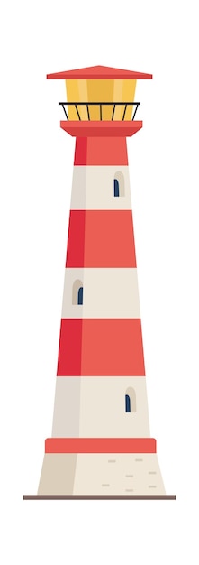 Vector zee vuurtoren pictogram vectorillustratie